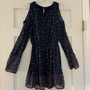 Girls Abercrombie Long Sleeve Ruffle Dress